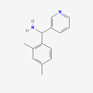 molecular formula C14H16N2 B3200234 1-(2,4-Dimethylphenyl)-1-(3-pyridinyl)methanamine CAS No. 1017470-56-2