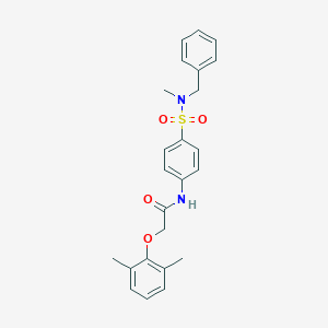 molecular formula C24H26N2O4S B320024 N-(4-{[benzyl(methyl)amino]sulfonyl}phenyl)-2-(2,6-dimethylphenoxy)acetamide 