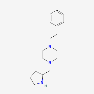 molecular formula C17H27N3 B3200242 1-(2-phenylethyl)-4-(2-pyrrolidinylmethyl)Piperazine CAS No. 1017472-05-7