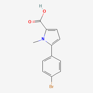 molecular formula C12H10BrNO2 B3200248 5-(4-溴苯基)-1-甲基-1H-吡咯-2-羧酸 CAS No. 1017473-75-4