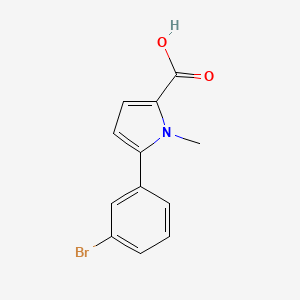 molecular formula C12H10BrNO2 B3200249 5-(3-bromophenyl)-1-methyl-1H-pyrrole-2-carboxylic acid CAS No. 1017473-79-8