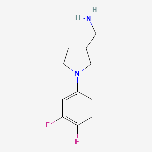molecular formula C11H14F2N2 B3200258 [1-(3,4-二氟苯基)吡咯烷-3-基]甲胺 CAS No. 1017475-12-5