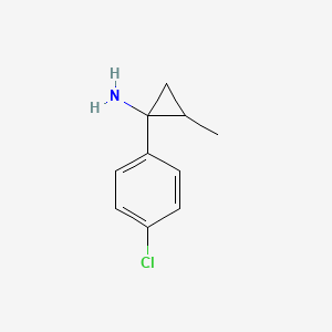 molecular formula C10H12ClN B3200259 1-(4-Chlorophenyl)-2-methylcyclopropan-1-amine CAS No. 1017478-72-6