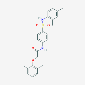 molecular formula C24H26N2O4S B320026 2-(2,6-dimethylphenoxy)-N-{4-[(2,4-dimethylphenyl)sulfamoyl]phenyl}acetamide 