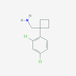 molecular formula C11H13Cl2N B3200265 [1-(2,4-Dichlorophenyl)cyclobutyl]methanamine CAS No. 1017479-81-0