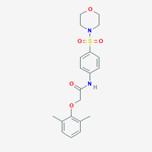 molecular formula C20H24N2O5S B320027 2-(2,6-dimethylphenoxy)-N-[4-(4-morpholinylsulfonyl)phenyl]acetamide 