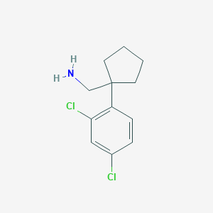 molecular formula C12H15Cl2N B3200270 [1-(2,4-Dichlorophenyl)cyclopentyl]methanamine CAS No. 1017479-85-4