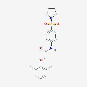 molecular formula C20H24N2O4S B320029 2-(2,6-dimethylphenoxy)-N-[4-(1-pyrrolidinylsulfonyl)phenyl]acetamide 