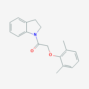 molecular formula C18H19NO2 B320032 1-(2,3-dihydro-1H-indol-1-yl)-2-(2,6-dimethylphenoxy)ethanone 