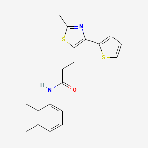 molecular formula C19H20N2OS2 B3200349 N-(2,3-dimethylphenyl)-3-(2-methyl-4-(thiophen-2-yl)thiazol-5-yl)propanamide CAS No. 1017663-23-8