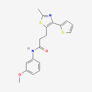 N-(3-methoxyphenyl)-3-[2-methyl-4-(thiophen-2-yl)-1,3-thiazol-5-yl]propanamide