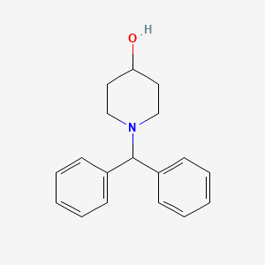 molecular formula C18H21NO B3200369 1-Benzhydrylpiperidin-4-ol CAS No. 101768-26-7
