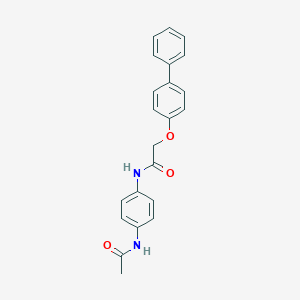 molecular formula C22H20N2O3 B320039 N-[4-(acetylamino)phenyl]-2-([1,1'-biphenyl]-4-yloxy)acetamide 