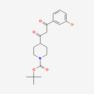 molecular formula C19H24BrNO4 B3200403 tert-Butyl 4-(3-(3-bromophenyl)-3-oxopropanoyl)piperidine-1-carboxylate CAS No. 1017781-48-4