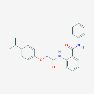 molecular formula C24H24N2O3 B320042 2-{[(4-isopropylphenoxy)acetyl]amino}-N-phenylbenzamide 