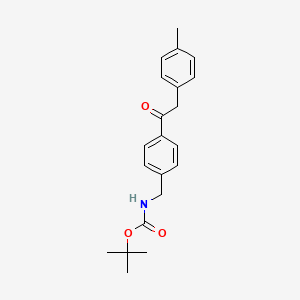 molecular formula C21H25NO3 B3200430 tert-Butyl 4-(2-(p-tolyl)acetyl)benzylcarbamate CAS No. 1017781-77-9