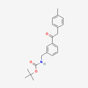 molecular formula C21H25NO3 B3200437 tert-Butyl 3-(2-(p-tolyl)acetyl)benzylcarbamate CAS No. 1017781-81-5