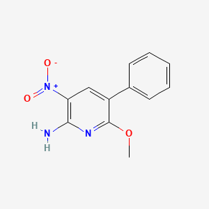 molecular formula C12H11N3O3 B3200450 6-Methoxy-3-nitro-5-phenylpyridin-2-amine CAS No. 1017782-07-8