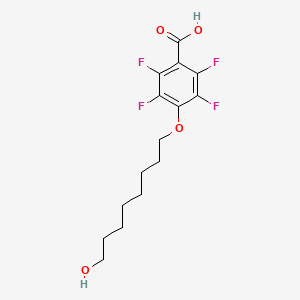 molecular formula C15H18F4O4 B3200454 2,3,5,6-Tetrafluoro-4-(8-hydroxyoctyloxy)benzoic acid CAS No. 1017789-71-7