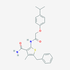 5-Benzyl-2-{[(4-isopropylphenoxy)acetyl]amino}-4-methyl-3-thiophenecarboxamide