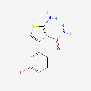 molecular formula C11H9FN2OS B3200473 2-氨基-4-(3-氟苯基)噻吩-3-甲酰胺 CAS No. 1018047-15-8