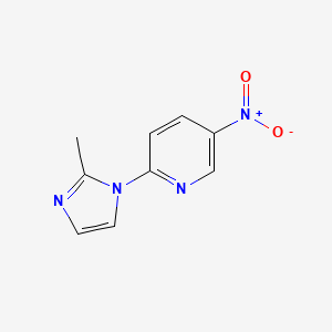 molecular formula C9H8N4O2 B3200474 2-(2-methyl-1H-imidazol-1-yl)-5-nitropyridine CAS No. 1018053-22-9