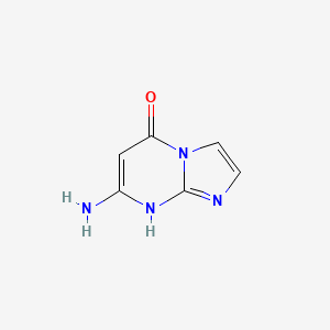 molecular formula C6H6N4O B3200485 7-aminoimidazo[1,2-a]pyrimidin-5(1H)-one CAS No. 1018125-19-3