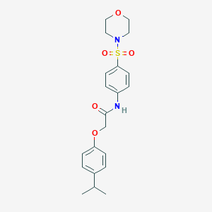 molecular formula C21H26N2O5S B320052 2-(4-isopropylphenoxy)-N-[4-(4-morpholinylsulfonyl)phenyl]acetamide 