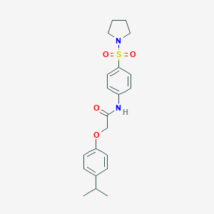 molecular formula C21H26N2O4S B320053 2-(4-isopropylphenoxy)-N-[4-(1-pyrrolidinylsulfonyl)phenyl]acetamide 