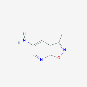 molecular formula C7H7N3O B3200538 3-Methyl-[1,2]oxazolo[5,4-b]pyridin-5-amine CAS No. 1018144-08-5