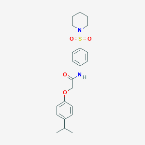 molecular formula C22H28N2O4S B320054 2-(4-isopropylphenoxy)-N-[4-(1-piperidinylsulfonyl)phenyl]acetamide 