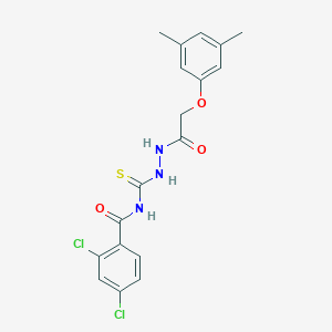 molecular formula C18H17Cl2N3O3S B320059 2,4-dichloro-N-({2-[(3,5-dimethylphenoxy)acetyl]hydrazino}carbothioyl)benzamide 