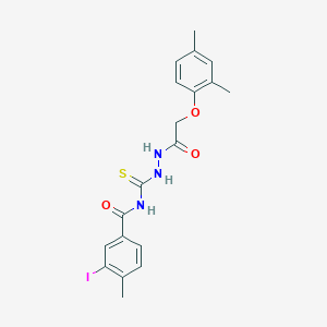 N-({2-[(2,4-dimethylphenoxy)acetyl]hydrazino}carbothioyl)-3-iodo-4-methylbenzamide