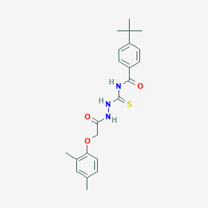 4-tert-butyl-N-({2-[(2,4-dimethylphenoxy)acetyl]hydrazino}carbothioyl)benzamide