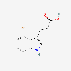 molecular formula C11H10BrNO2 B3200625 3-(4-Bromo-3-indolyl)propanoic Acid CAS No. 1018612-18-4