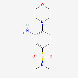 3-amino-N,N-dimethyl-4-(morpholin-4-yl)benzene-1-sulfonamide