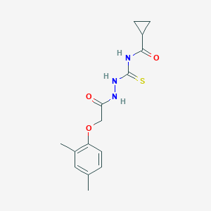 N-({2-[(2,4-dimethylphenoxy)acetyl]hydrazino}carbothioyl)cyclopropanecarboxamide