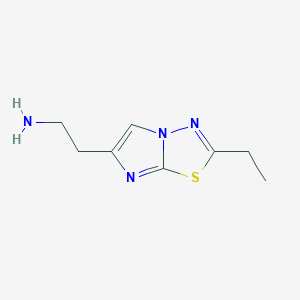molecular formula C8H12N4S B3200642 2-(2-Ethylimidazo[2,1-b][1,3,4]thiadiazol-5-yl)ethanamine CAS No. 1018663-66-5