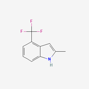molecular formula C10H8F3N B3200654 2-methyl-4-(trifluoromethyl)-1H-indole CAS No. 1018971-85-1