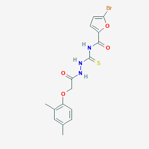 5-bromo-N-({2-[(2,4-dimethylphenoxy)acetyl]hydrazino}carbothioyl)-2-furamide