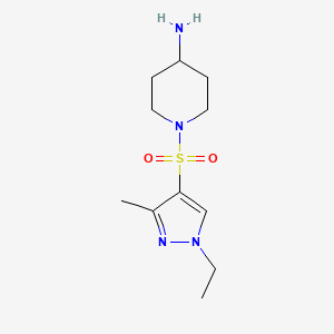 1-((1-Ethyl-3-methyl-1H-pyrazol-4-yl)sulfonyl)piperidin-4-amine