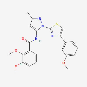B3200695 2,3-dimethoxy-N-(1-(4-(3-methoxyphenyl)thiazol-2-yl)-3-methyl-1H-pyrazol-5-yl)benzamide CAS No. 1019095-12-5