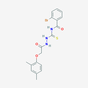 2-bromo-N-({2-[(2,4-dimethylphenoxy)acetyl]hydrazino}carbothioyl)benzamide