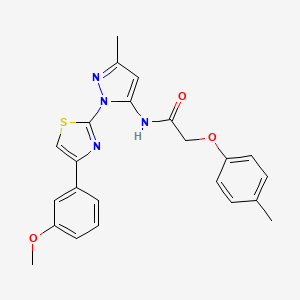 molecular formula C23H22N4O3S B3200723 N-(1-(4-(3-methoxyphenyl)thiazol-2-yl)-3-methyl-1H-pyrazol-5-yl)-2-(p-tolyloxy)acetamide CAS No. 1019095-32-9