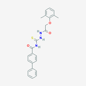 N-({2-[(2,6-dimethylphenoxy)acetyl]hydrazino}carbothioyl)[1,1'-biphenyl]-4-carboxamide