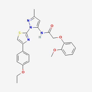 B3200782 N-(1-(4-(4-ethoxyphenyl)thiazol-2-yl)-3-methyl-1H-pyrazol-5-yl)-2-(2-methoxyphenoxy)acetamide CAS No. 1019095-65-8