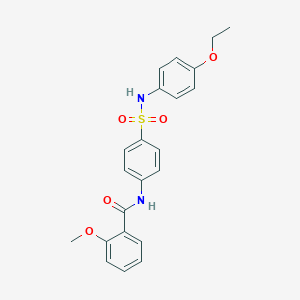 molecular formula C22H22N2O5S B320081 N-(4-{[(4-ethoxyphenyl)amino]sulfonyl}phenyl)-2-methoxybenzamide 