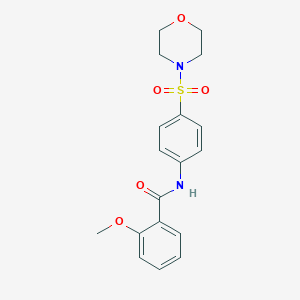 molecular formula C18H20N2O5S B320084 2-methoxy-N-[4-(4-morpholinylsulfonyl)phenyl]benzamide 