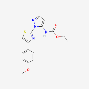 ethyl (1-(4-(4-ethoxyphenyl)thiazol-2-yl)-3-methyl-1H-pyrazol-5-yl)carbamate