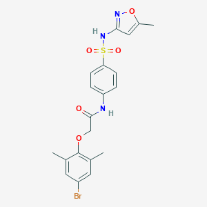 molecular formula C20H20BrN3O5S B320088 N-(4-(5-Methylisoxazole-3-ylamino)sulfonylphenyl)-2,6-dimethyl-4-bromophenoxyacetamide 